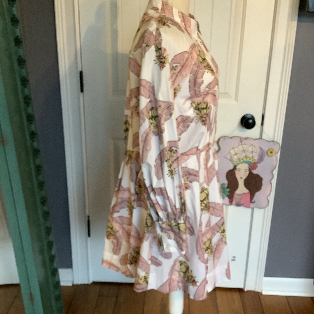 Nwt Desmond & Dempsey X H&M Pink Floral Shirt Dress — image 4 of 8